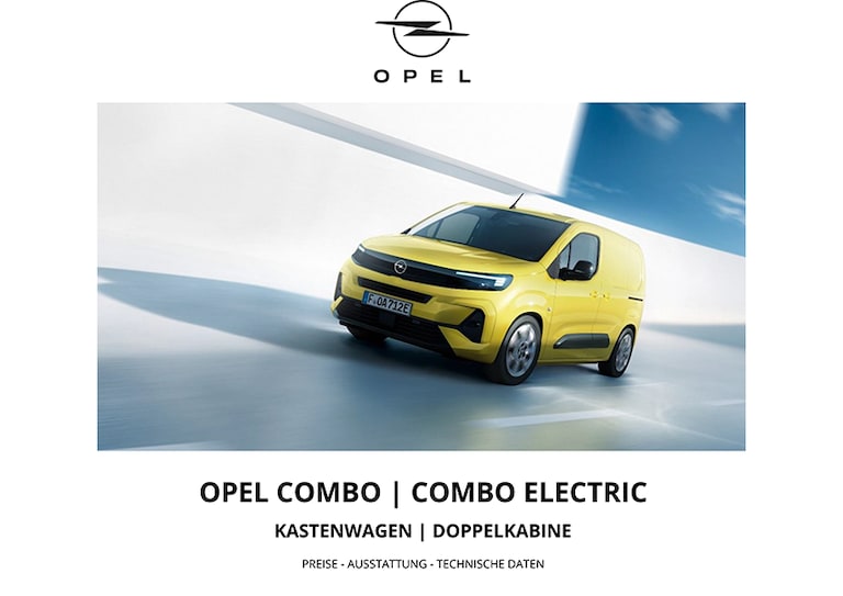 Opel Combo Cargo Katalog und Preisliste Opel Deutschland