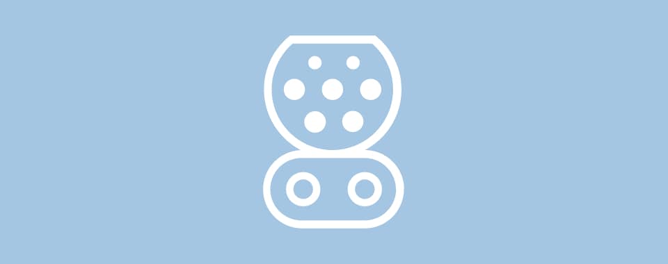 Schwarzes Icon der Vorderseite eines EV-Ladegeräts auf grauem Hintergrund.