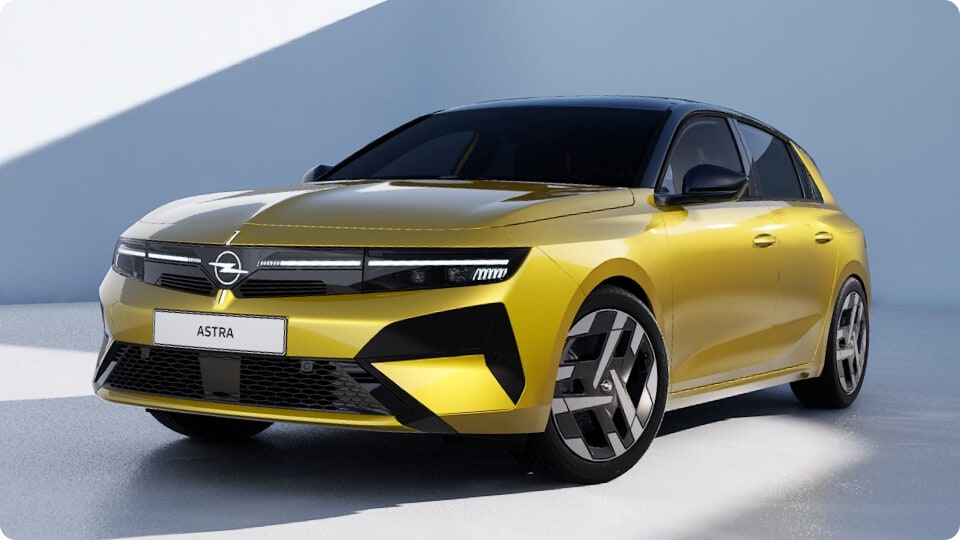 Ansicht von vorne links eines Opel Astra GS